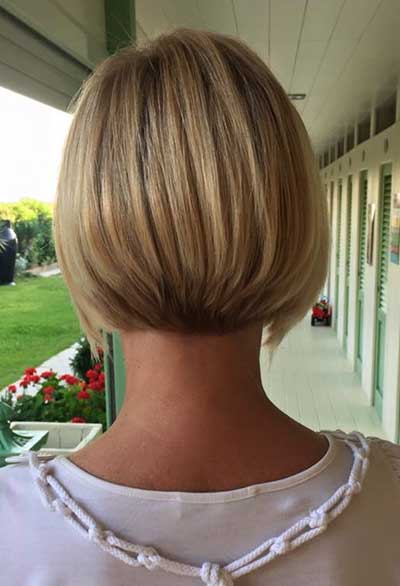 short aline bob back view