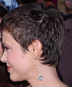 Alyssa Milano's hair side view