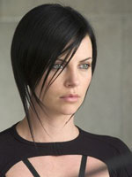 charlize theron black short hairstyle