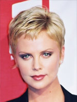 Charlize Theron very short hair