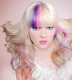 creative hair color model by eufora