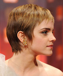 Emma watson pixie haircut side view