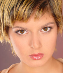 woman face wth short haircut