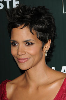 Halle Berry short hair side view