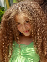 little girl with super coil curls