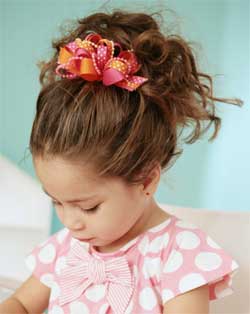 kids hairstyle with cute updo