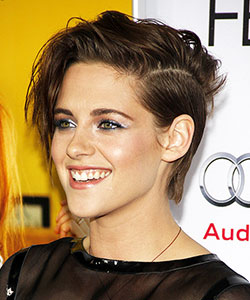 rock-chic messy look of Kristen Stewart