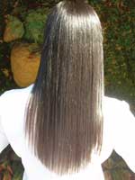 Long straight hair back view