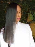 Long straight hair front view
