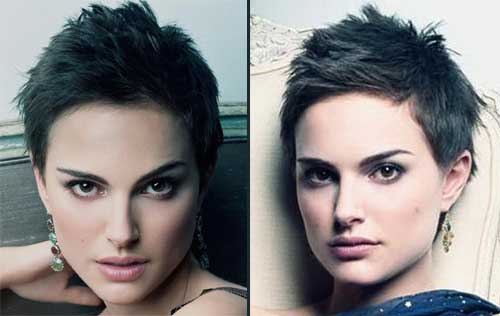 Natalie Portman with super short hair