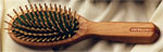 oval shape wood bristle hair brush