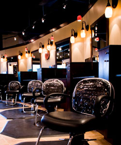 chairs in modern hair salon