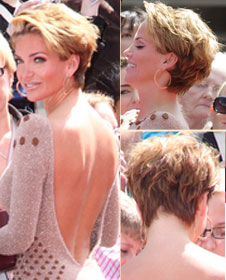 Sarah Harding casual look side and back view