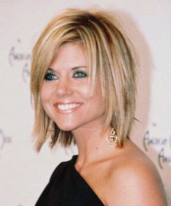 Tiffani Amber Thiessen with layered hair style