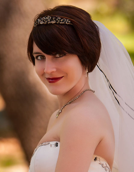 wedding style short in simple bob haircut