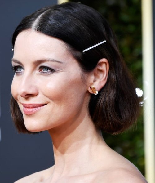 decorated bobypin Caitriona Balfe on bob hairstyle