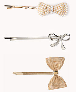 bow hair pin samples from forever21