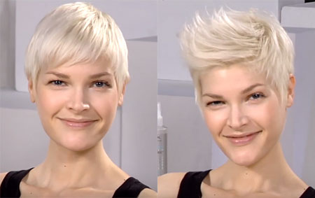 from flat straight hair to texture and edgy look