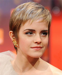 emma watson with perky pixie haircut