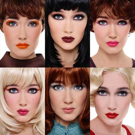 fashion wigs in different colors and shapes