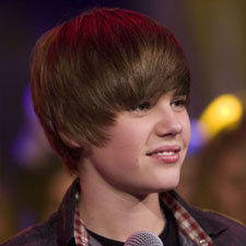 Justin Beiber with short straight hair side view