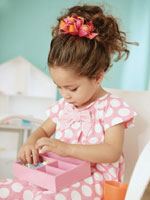 little girl with updo