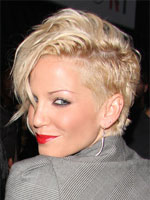 Sarah Harding with long fringe