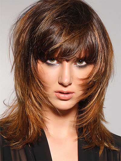 shaggy hairstyle with extensive layers
