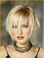 razor cut bob hair style with texture