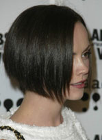 Christina Ricci short sleek hair