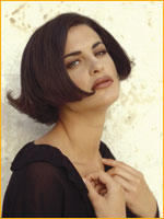 classic short bob black hair color