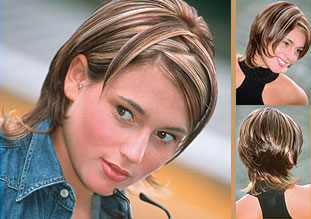 highlights multi tone hair color idea and parting