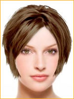 short  crop with light brown hair color