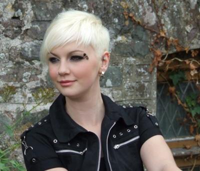 Whitish Blond haircut for women