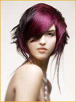 black and violet hair color