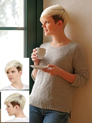 short with side fringe - two toned color