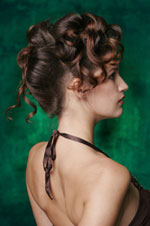 Formal hair style - simple updo back view